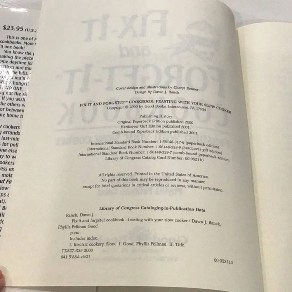 Fix It And Forget It HC Cookbook!